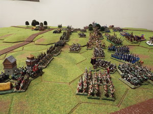 The assault goes in led by the general atop his war beast