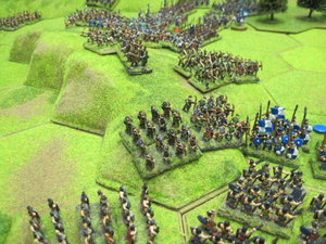 The Picts flank attack charges home!