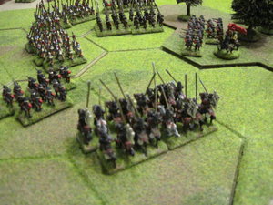 The Samurai infantry and cavalry push back the Korean flanking force!