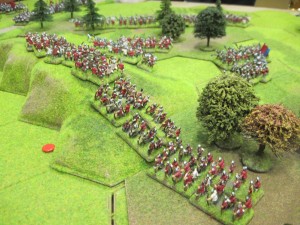 Lancastrian longbow units take possession of the 8-hex escarpment