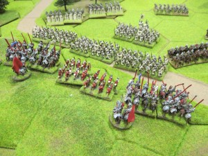 The Yorkist charge goes in - lead by two generals