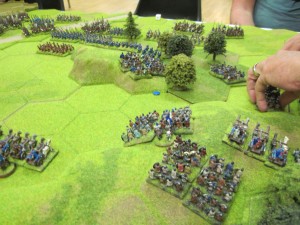 The British attack the wood and escarpment.