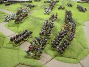 The Hungarian cavalry smash the Mongols backwards!