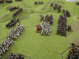 The Teutonic knights engage the remaining Mongol heavy cavalry.