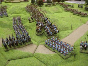 The Korean spearmen and heavy cavalry form a line ready for the final act of the game - the Yorkist final assault.