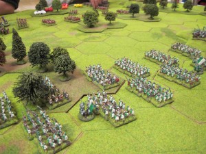 The Yorkists first move took them close to the central woodland