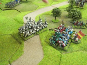 The all conquering unit of Teutonic knights is finally stopped by French knights with a general.
