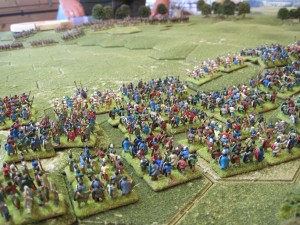 The Celtic infantry prepare to advance on mass.
